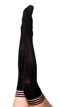 "Danielle - Black Opaque Thigh High - Size B - Black KX-1319B-BLK-B"