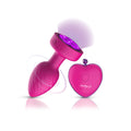 "Twila Twirling Purple Gem Light Up Vibrating Plug With Pnk Heart Remote VB-CC9159"