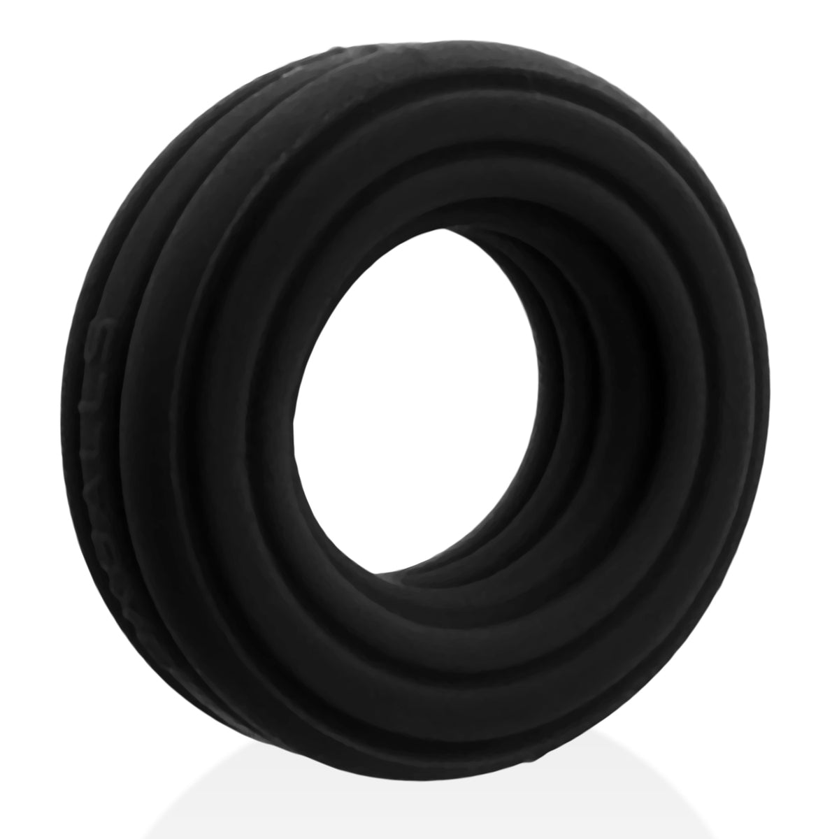 "Roto Grooved Gripper-Ribbed Cockring Black Fog HUJ-150-BFG"