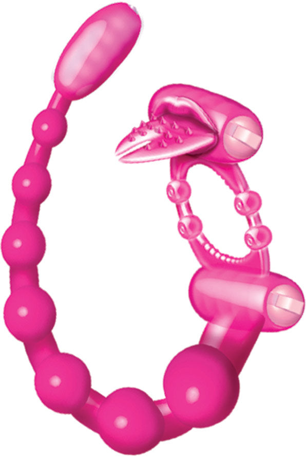 "Super Xtreme Vibe Scorpion With Dual Stinger Anal Vibe - Magenta HTP2298"