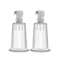 "Temptasia  Nipple Pumping Cylinders  Set of 2 (1 Inch Diameter) - Clear BL-09711"