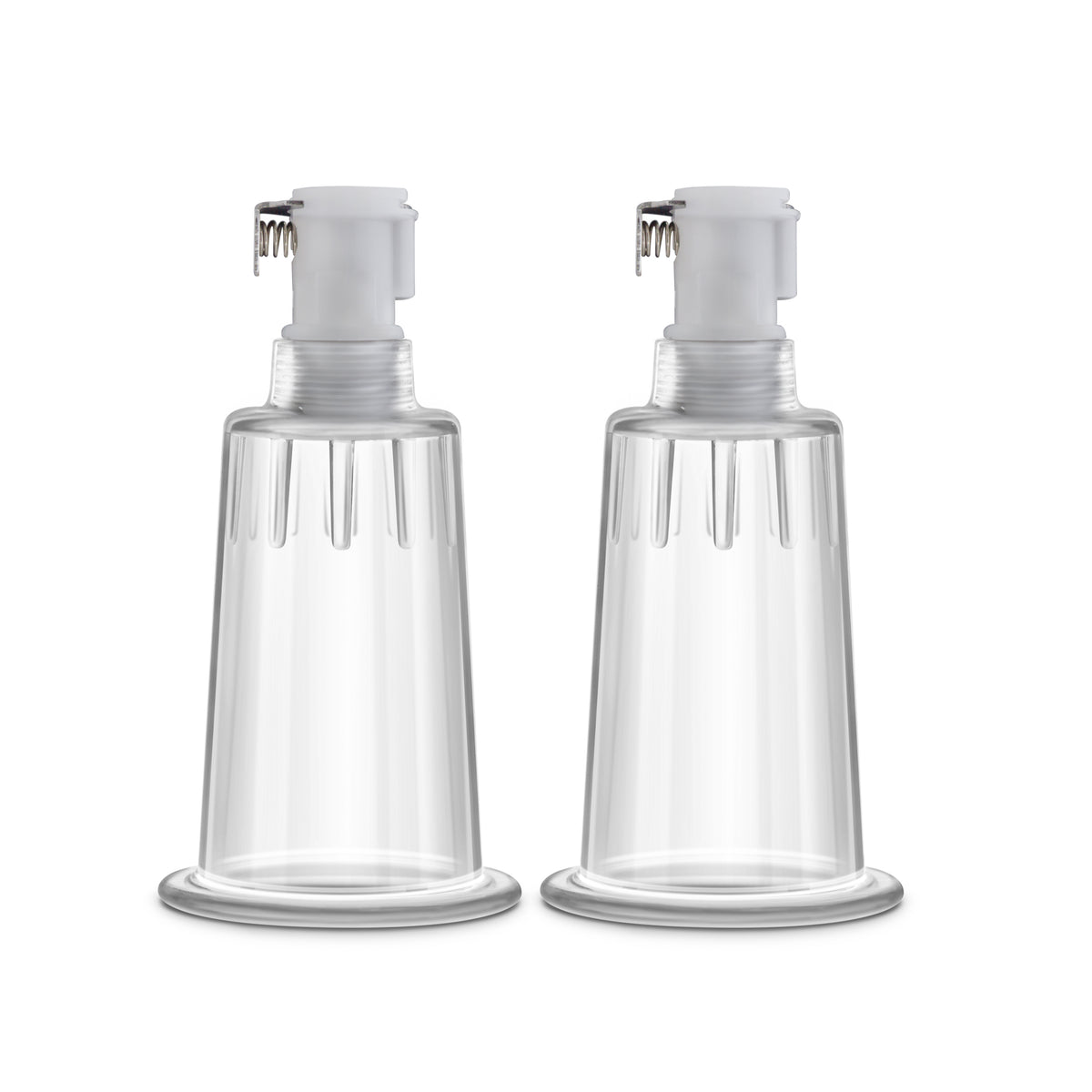 "Temptasia  Nipple Pumping Cylinders  Set of 2 (1 Inch Diameter) - Clear BL-09711"