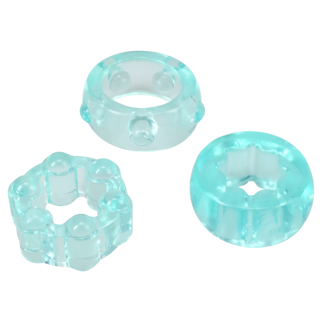"Crystal Jellies - Performance Ring Set Teal DJ0291-09-CD"