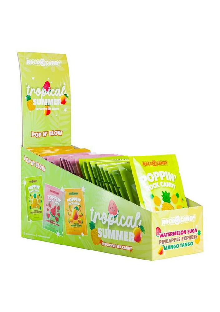 "Popping Rock Tropical Summer 36 Pk Display - Mango Tango - Pineapple Express - Watermelon Sugar RC-PRTS-136"