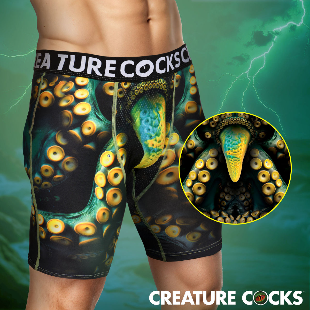 Creature Wear Monstropus Tentacled Monster Boxer Shorts - Large