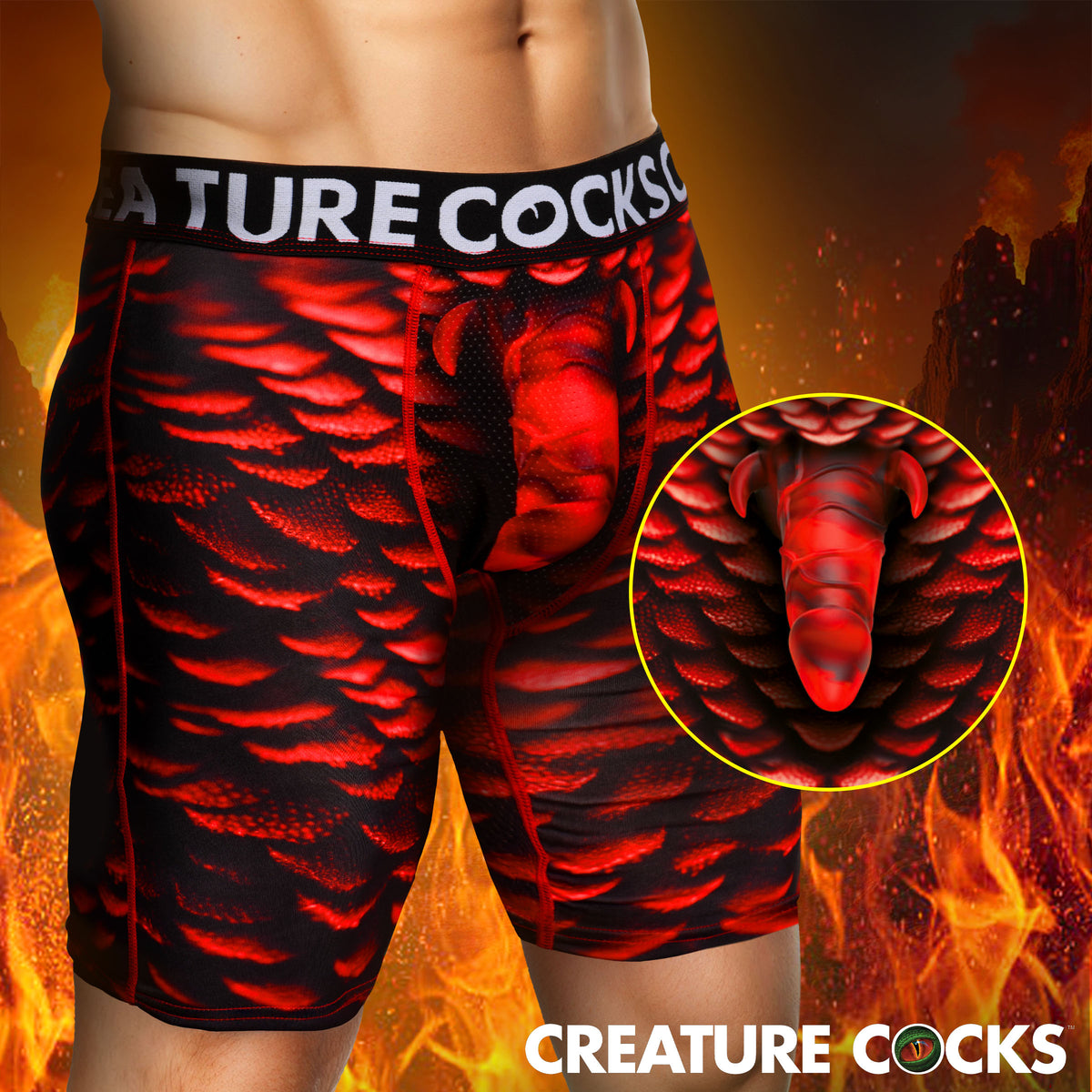 Creature Wear Horny Devil Demon Boxer Shorts - Medium