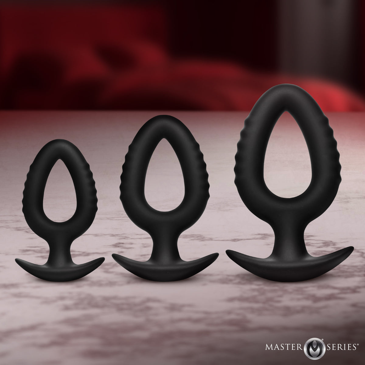 Pop Plugs 3 Piece Hollow Silicone Anal Trainer Set