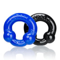 "Ultraballs 2- Piece Cockring Set - Black & Police Blue OX-3010-BPB"