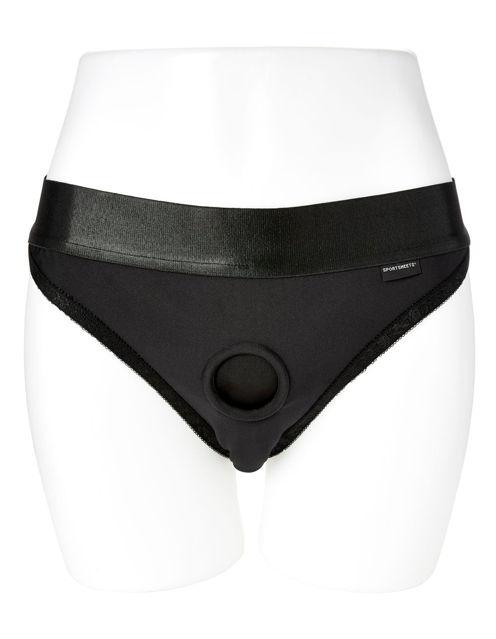 "Em. Ex. Active Harness Wear Crotchless Silhouette - Black - Small SS661-02"