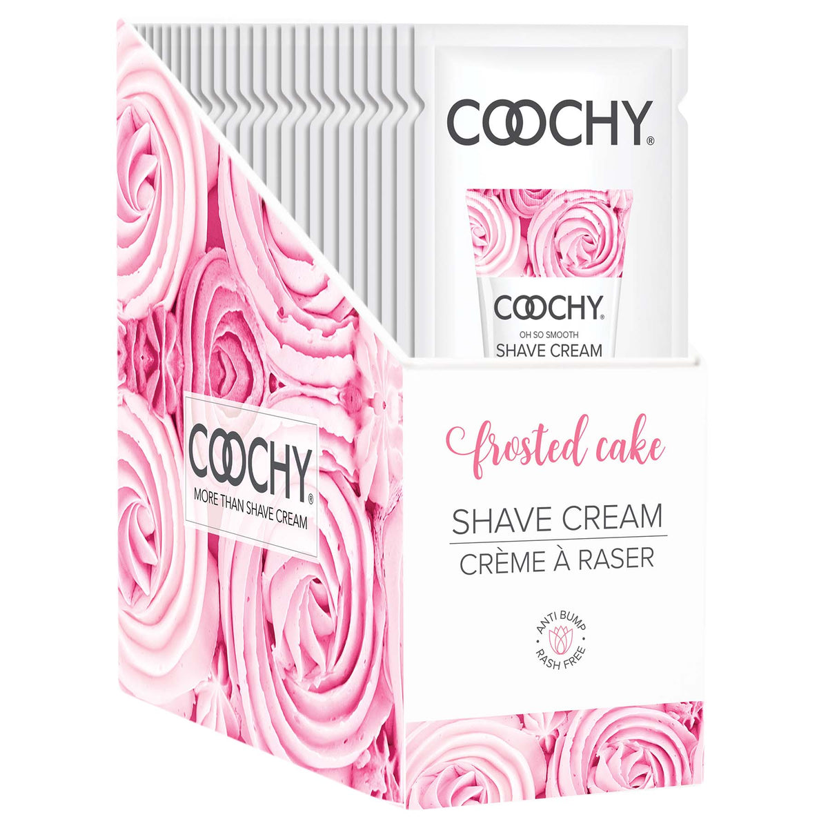 "Coochy Shave Cream - Frosted Cake - 15 ml Foils 24 Count Display COO1003-99D"