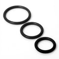 Trinity Silicone Cock Rings Black