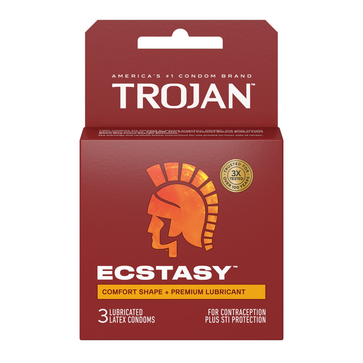 "Trojan Ultra Ribbed Ecstasy - 3 Pack TJ94721"