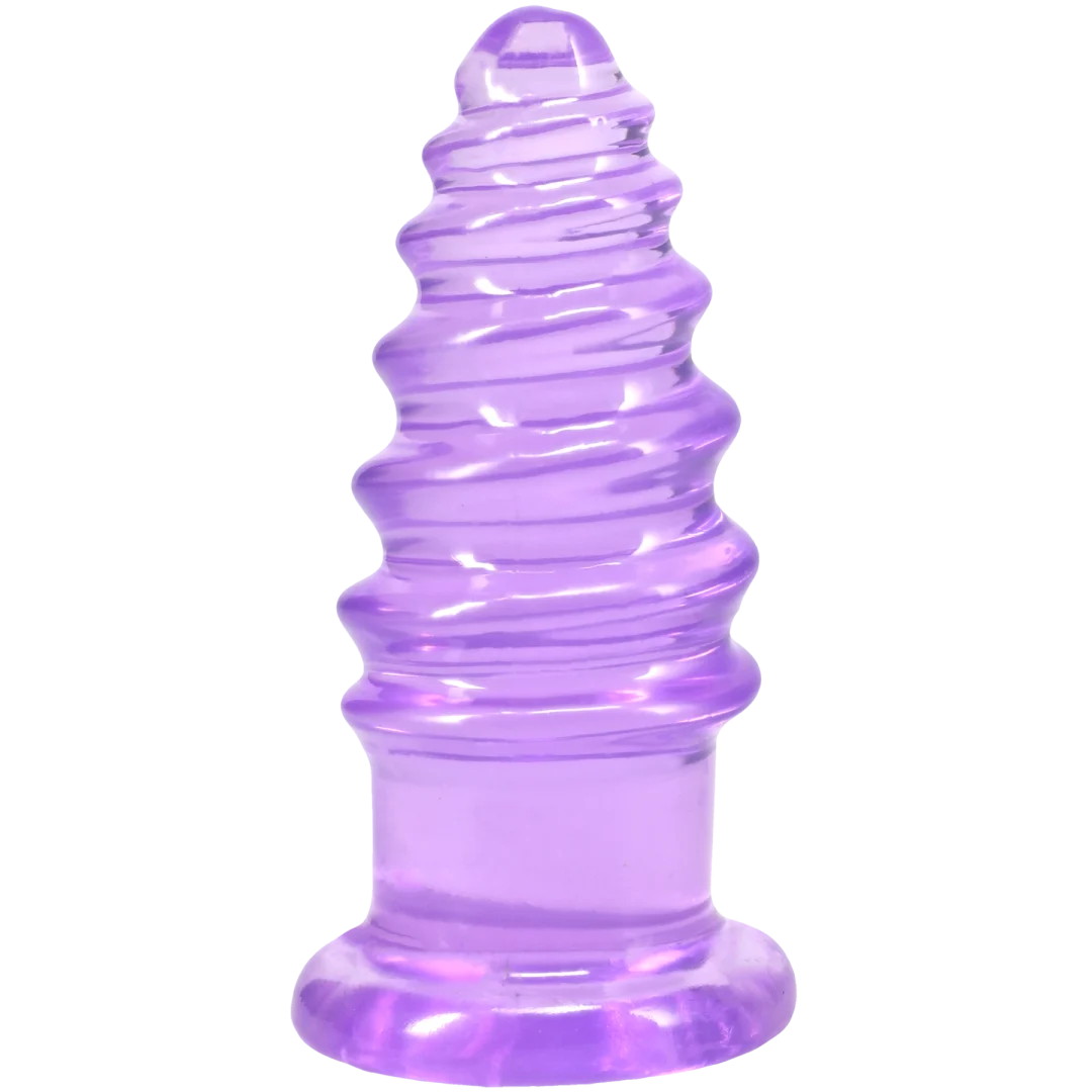 "Crystal Jellies - Anal Twist - 5 Inch Purple DJ0289-09-CD"