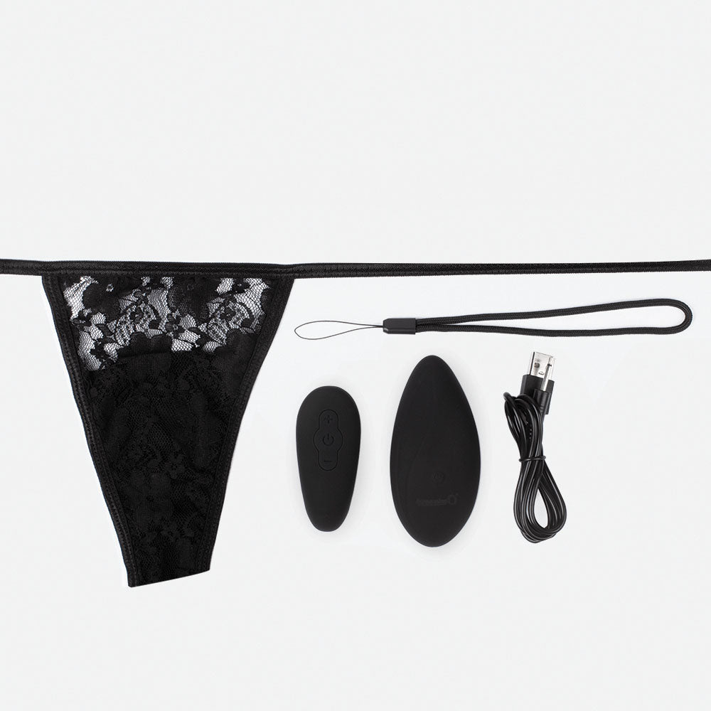"Premium Ergonomic Remote Panty Set - Black - Each AEP-BLE"