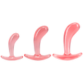 "Crystal Jellies - Curved Anal Trainer Set Pink DJ0289-68-CD"