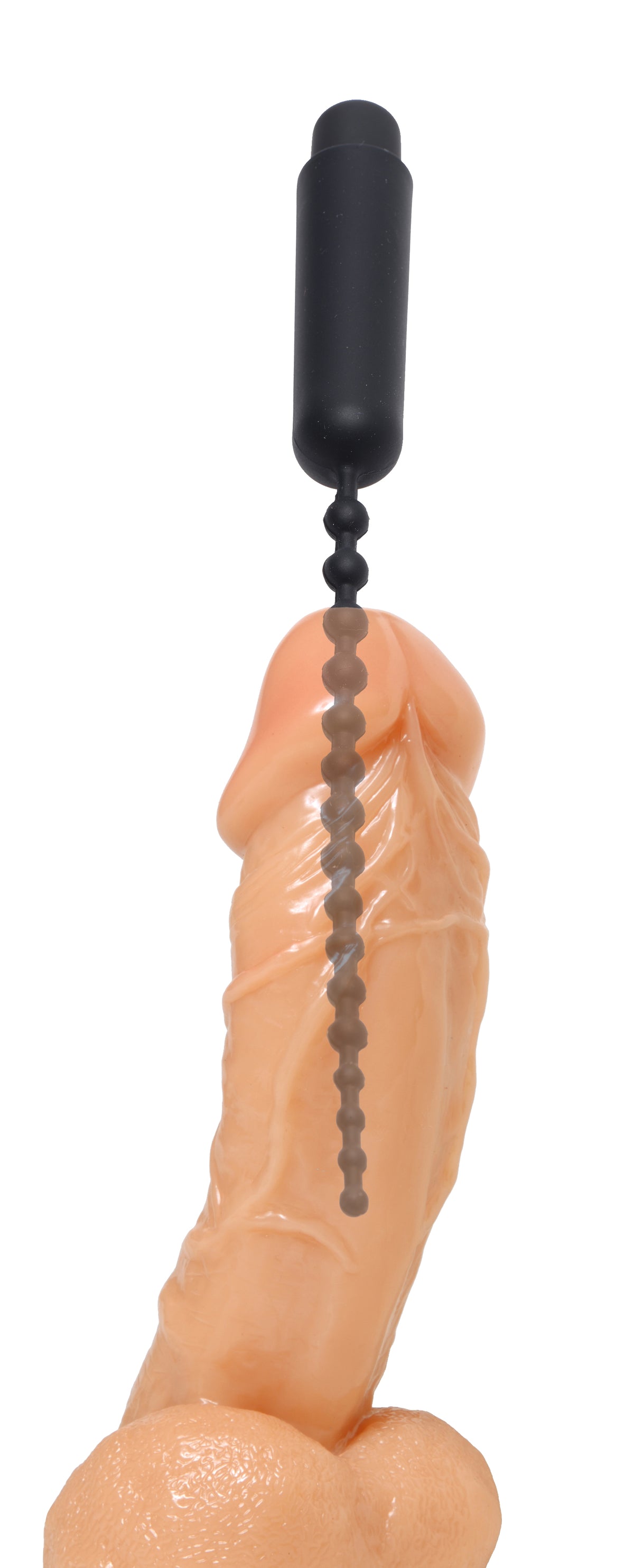 "Dark Rod Vibrating Beaded Silicone Sound MS-AE728"