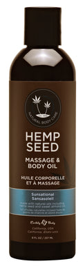 "Hemp Seed Massage and Body Oil - Sunsational - 8 Fl. Oz./ 237 ml EB-MAS046"
