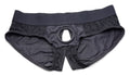 "Lace Envy Black Crotchless Panty Harness - S/m SU-AG453-SM"