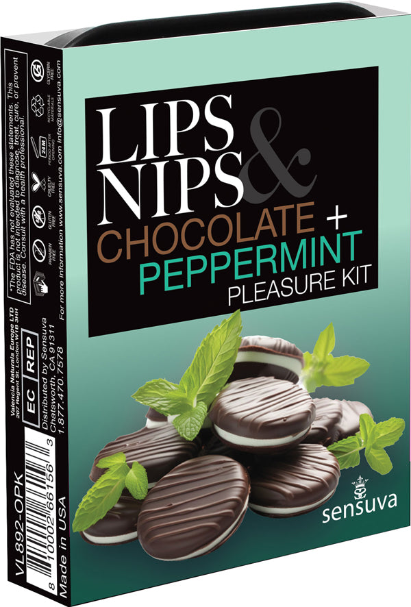 "Lips and Nips Pleasure Kit Chocolate-Peppermint SEN-VL892-OPK"