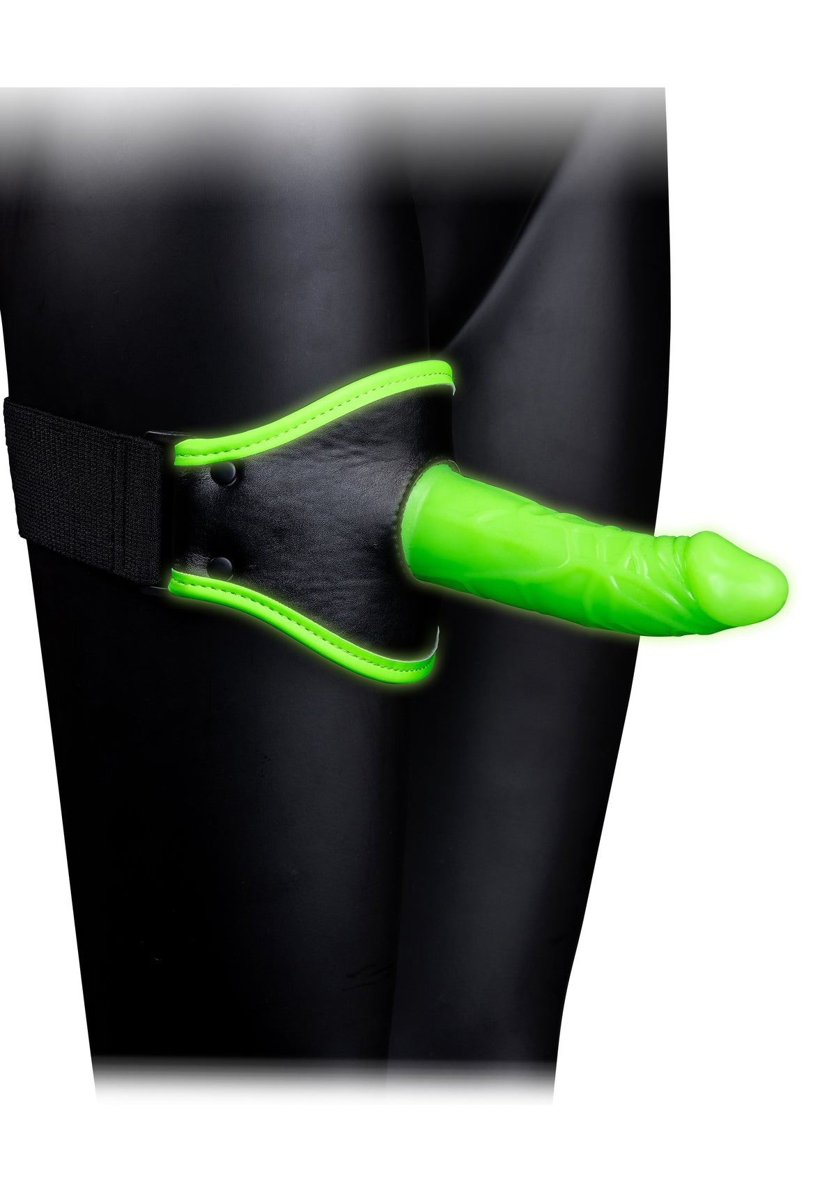 "Thigh Strap-on With Silicone Dildo 5.7 Inch - Glow in the Dark OU-OU769GLO"