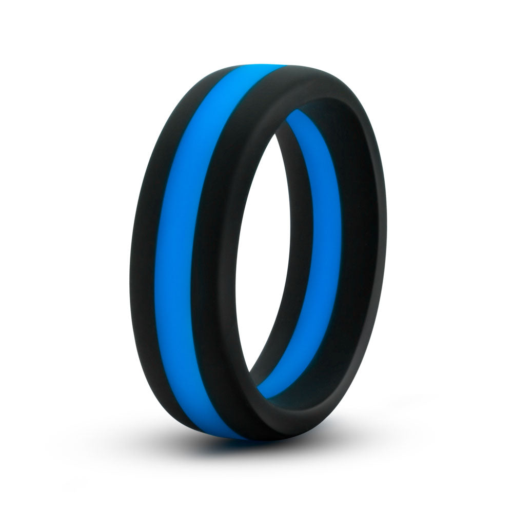 "Performance - Silicone Go Pro Cock Ring - Black/blue/black BL-91102"