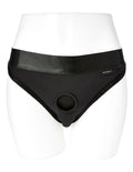 "Em. Ex. Active Harness Wear Crotchless Silhouette - Black - Large SS661-04"
