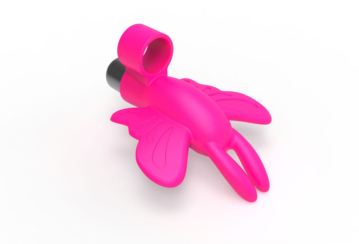 "The 9's Flirt Finger Butterfly Finger Vibrator - Pink ICB2670-2"