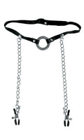 "Fetish Fantasy Series O-Ring Gag With Nipple Clamps PD3845-23"