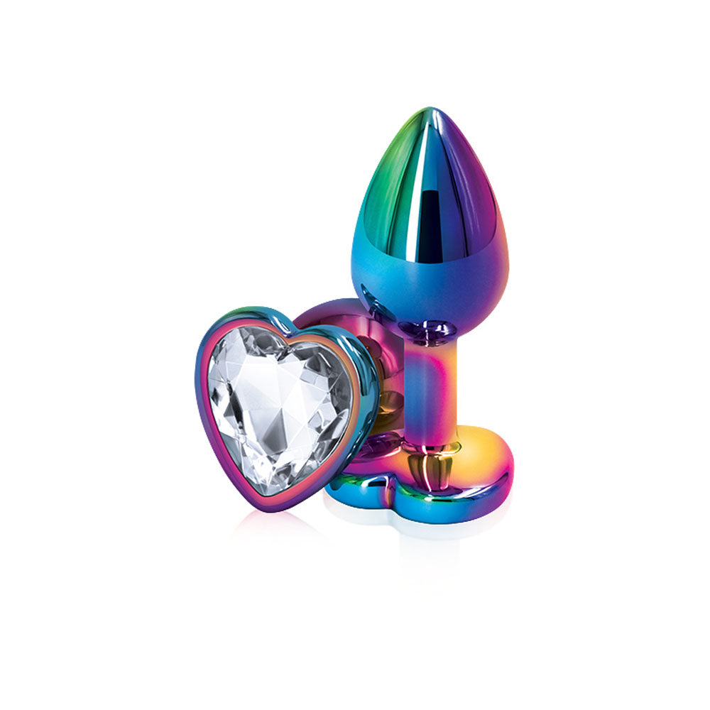 "Rear Assets - Multicolor Heart - Small - Clear NSN0962-11"