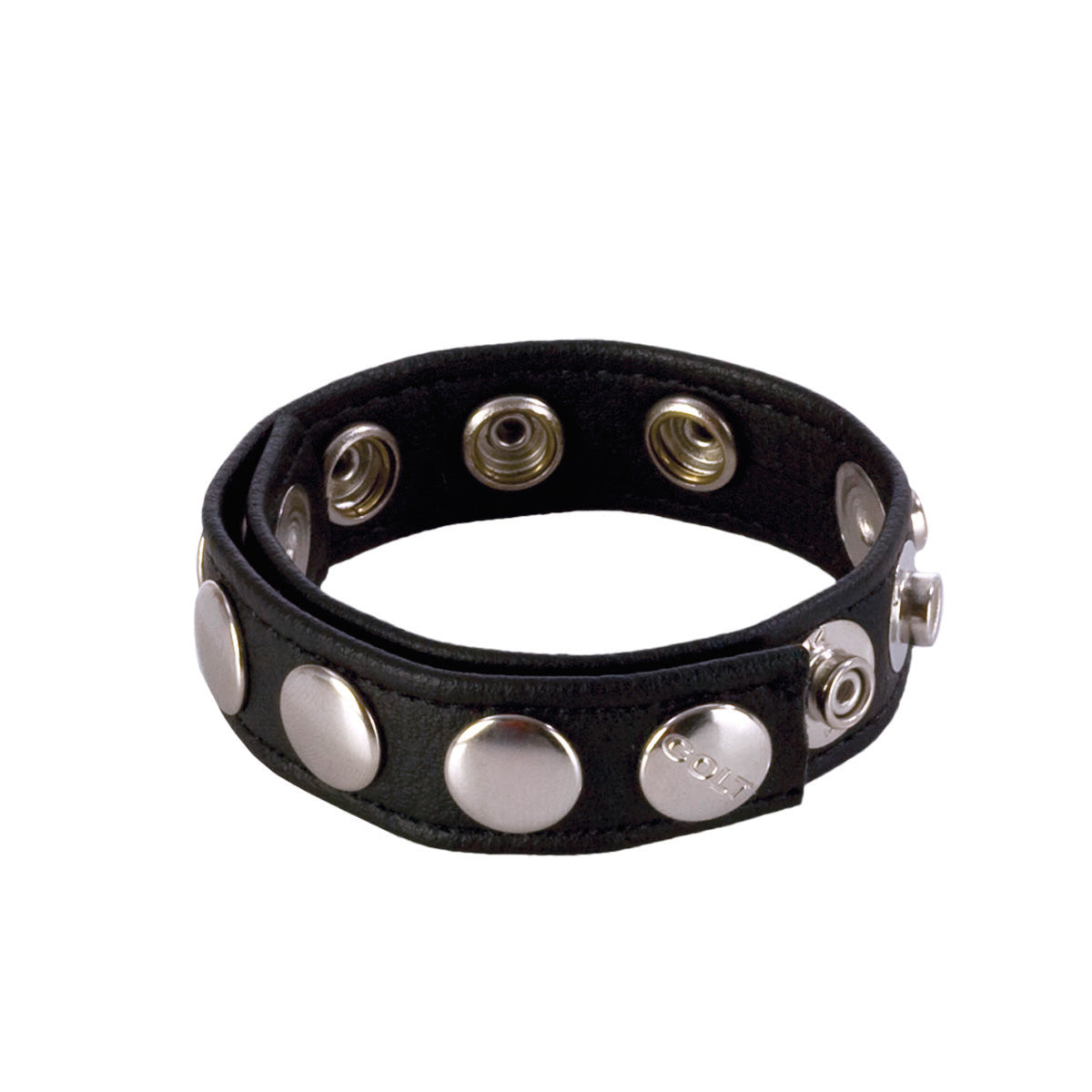 "Colt 8 Snap Fastener Leather Strap - Black SE6843402"