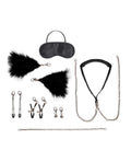 "12 Pc Interchangeable Collar and Nipple Clips Set - Black EL-LF1812"